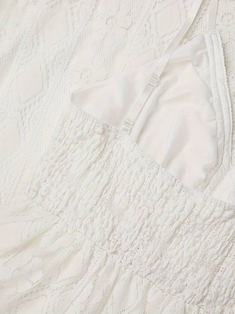 Freizeitliches Damen Boho Sommerkleid, Maxilänge, Spaghettiträger, V-Ausschnitt – chic für jede Gelegenheit.
