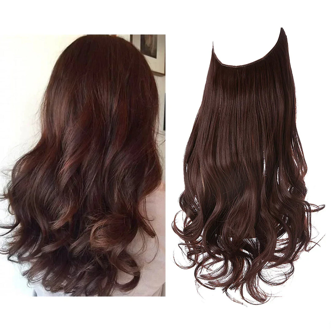 Luxuriöse Echthaar Extensions für Damen, Ombre-Look, mit natürlichen Wellen für beeindruckendes Volumen.