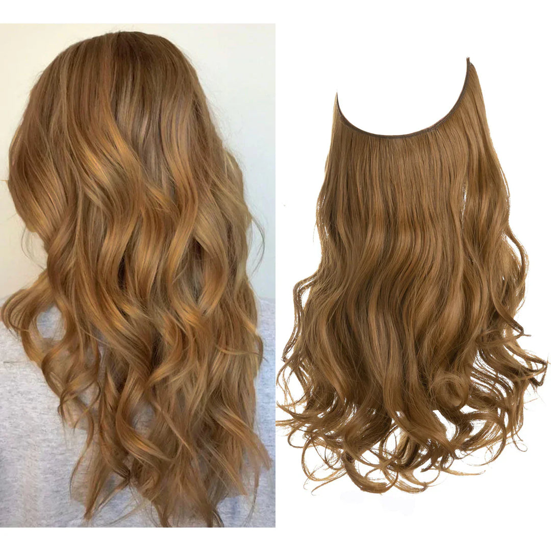 Lange, gewellte Echthaar Extensions für Damen, perfekt für mehr Haarvolumen und Haarlänge.