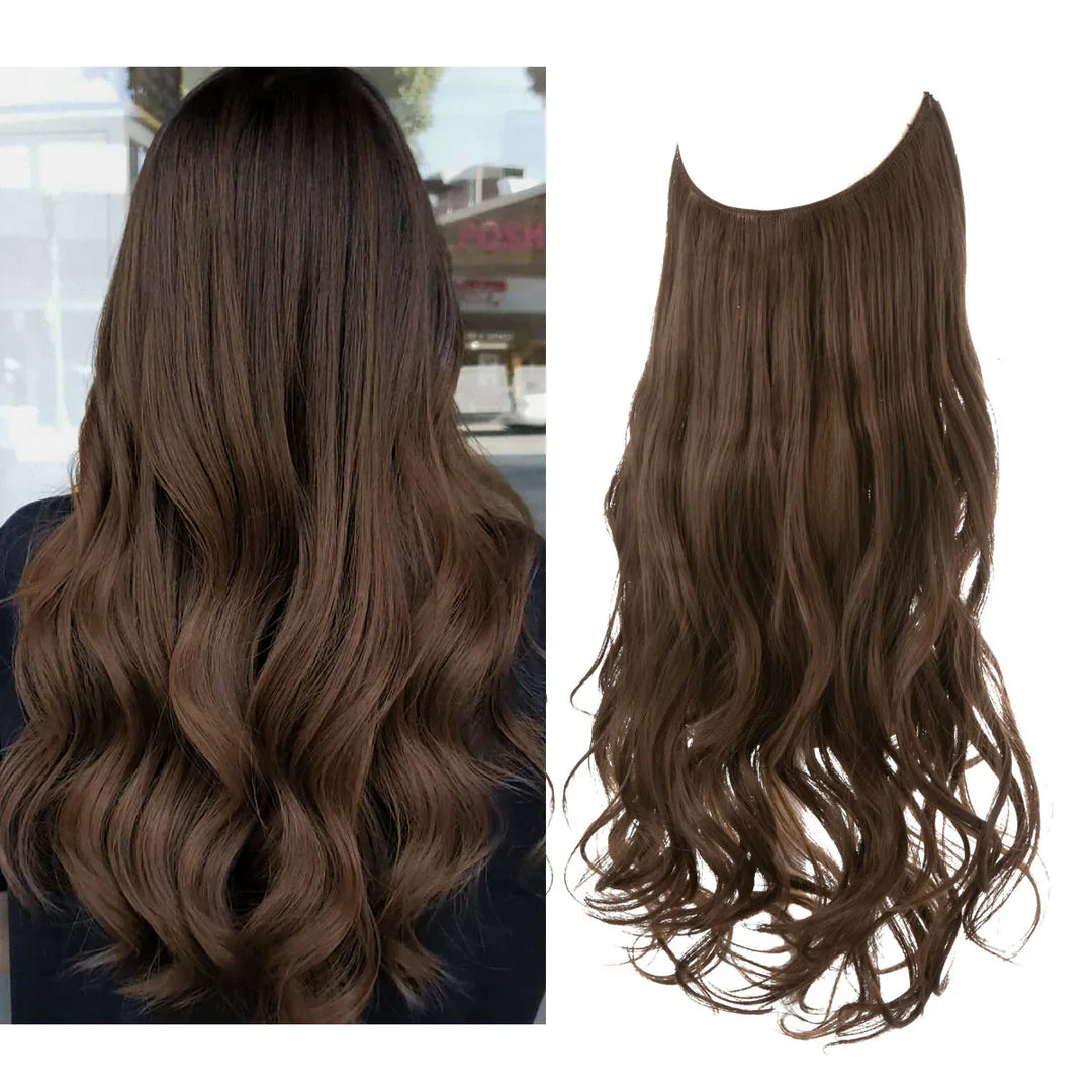 Moderne Echthaar Extensions für Damen, Silbergrau, mit Naturwellen für trendige Frisuren.
