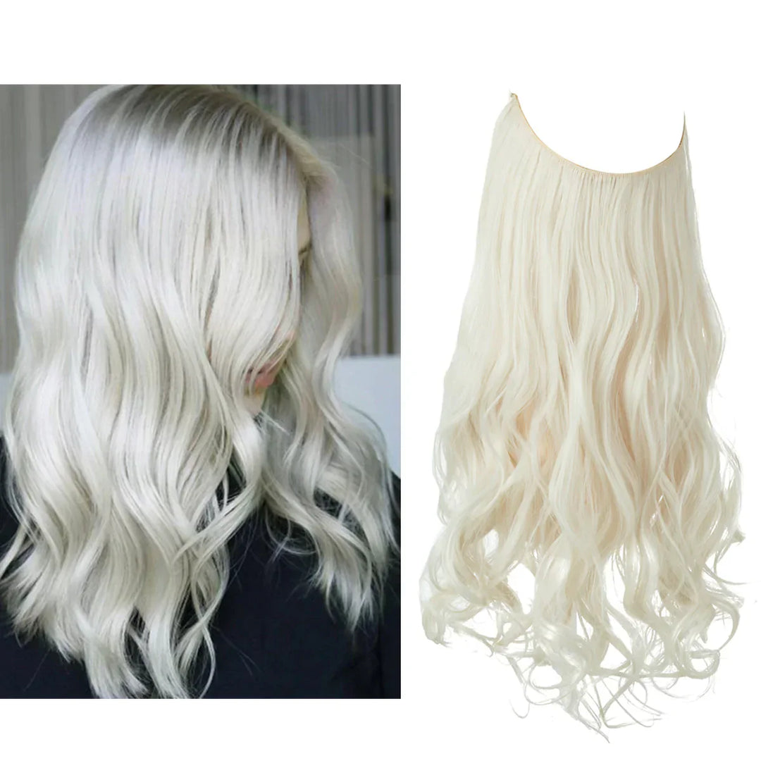 Natürlich gewellte Echthaar Extensions, Balayage-Look, für trendy Haare und Volumen.