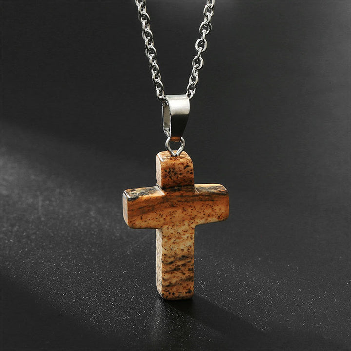 Wunderschöne Damen Lapislazuli Kreuz Halskette. Fördert Weisheit und spirituelle Verbindung.