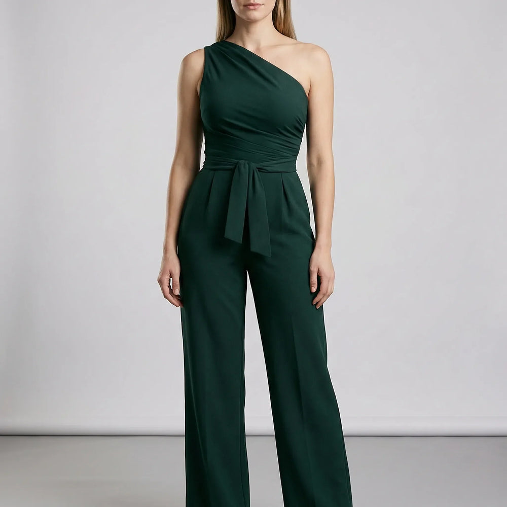 Eleganter Damen One-Shoulder-Jumpsuit mit lockerem Schnitt & weitem Bein; perfekt für festliche Anlässe.