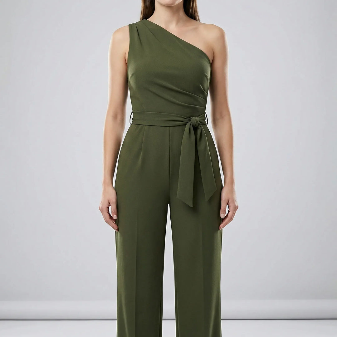 Schicker Damen Jumpsuit für Partymode: Einschulter, elegant & komfortabel mit weitem Bein.