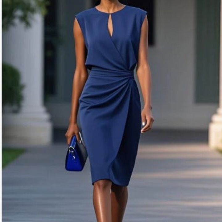 Langes Damenkleid Erna mit elegantem Schnitt, ideal für Freizeit und besondere Anlässe, komfortabel & modisch.