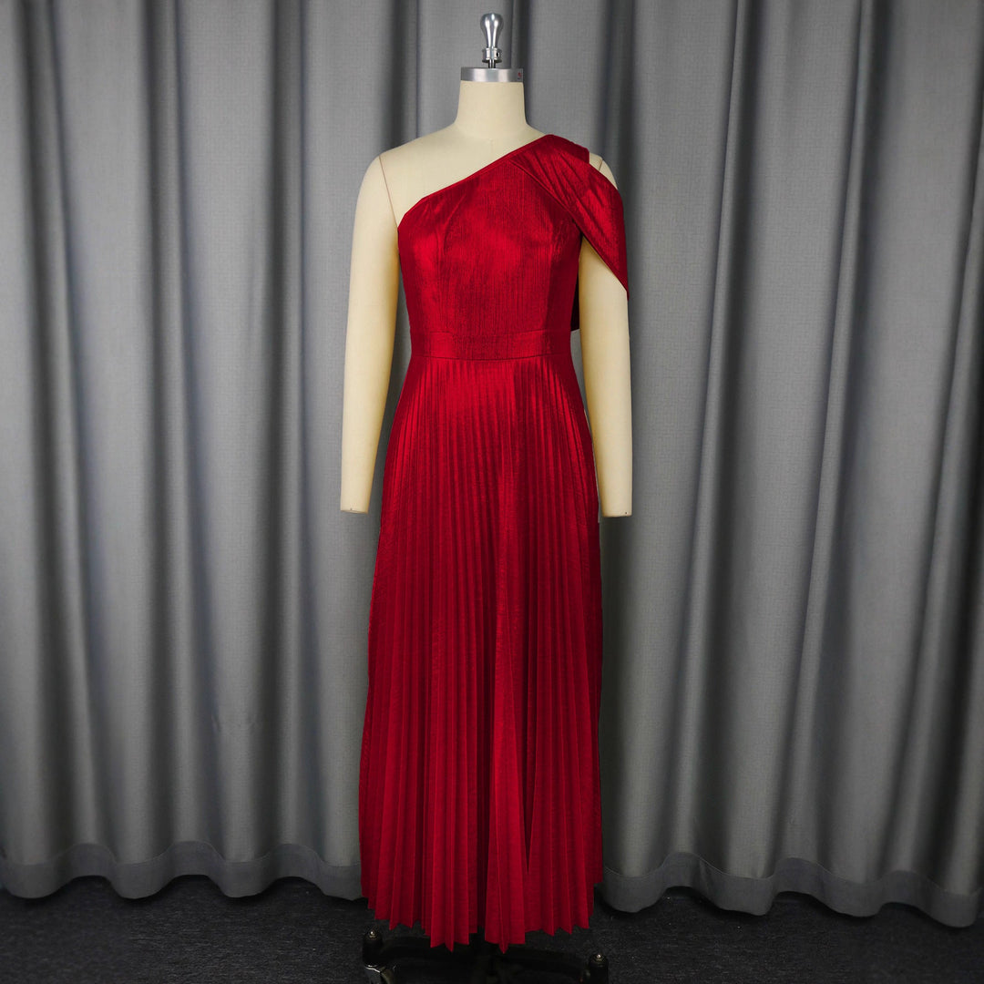 Asymmetrisches Maxikleid, elegantes Damen Statement-Kleid für Gala, Hochzeiten & festliche Abende.