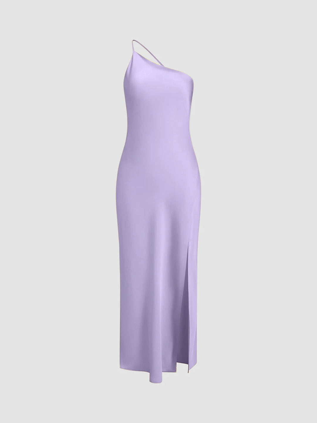 Langes Damenkleid mit stilvollem Rückenschlitz, ideal für Abendmode.