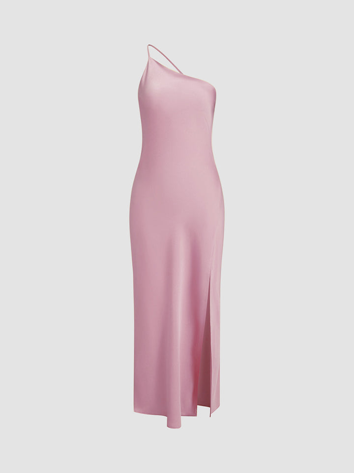 Glamouröses Abendkleid mit Rückenschlitz, perfekt als Hochzeitsgast- oder Partykleid.