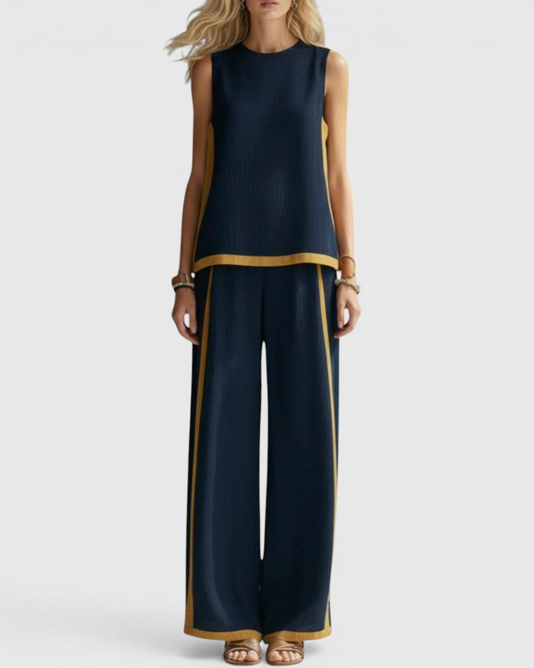 Damen elegantes Zweiteiler-Set für modernen Flair, perfekt für Freizeit & Abendmode.