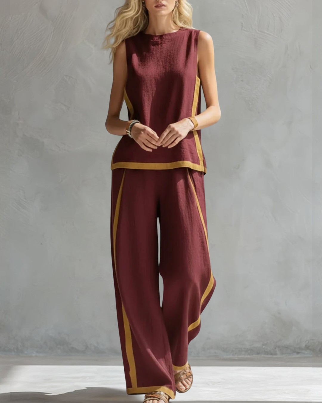 Modernes Damen Set, zweiteilig, elegant und komfortabel, für den stilvollen Alltagslook.