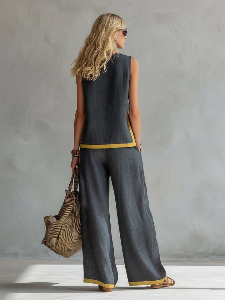 Elegantes Damen Set, zweiteilig, stylisches Outfit für Damenmode mit modernem Flair.