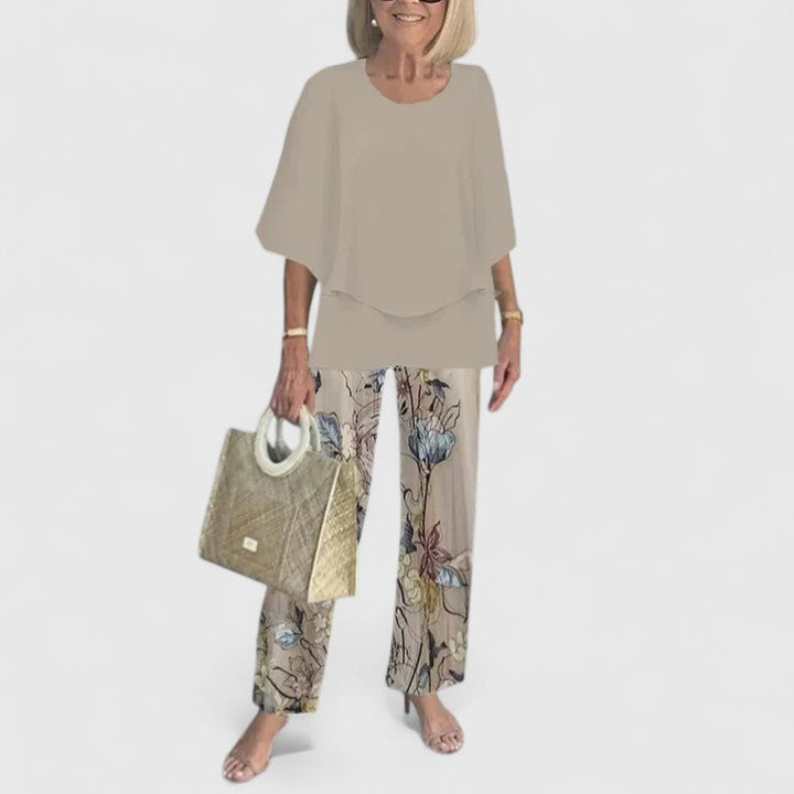 Damen elegantes Zweiteiliges Ensemble, perfekt für Büro, Freizeit & Abendmode.