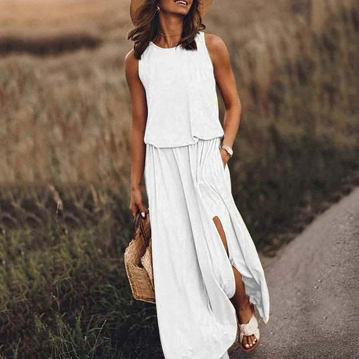 Damen Entspanntes Maxikleid, stilvoll & vielseitig, perfekt als Sommer- oder Freizeitkleid.