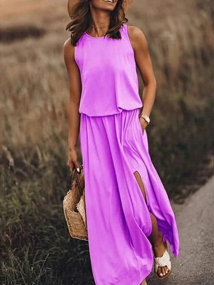 Vielseitiges Damen Maxikleid, als stilvolles Alltagskleid oder schickes Strandkleid perfekt.