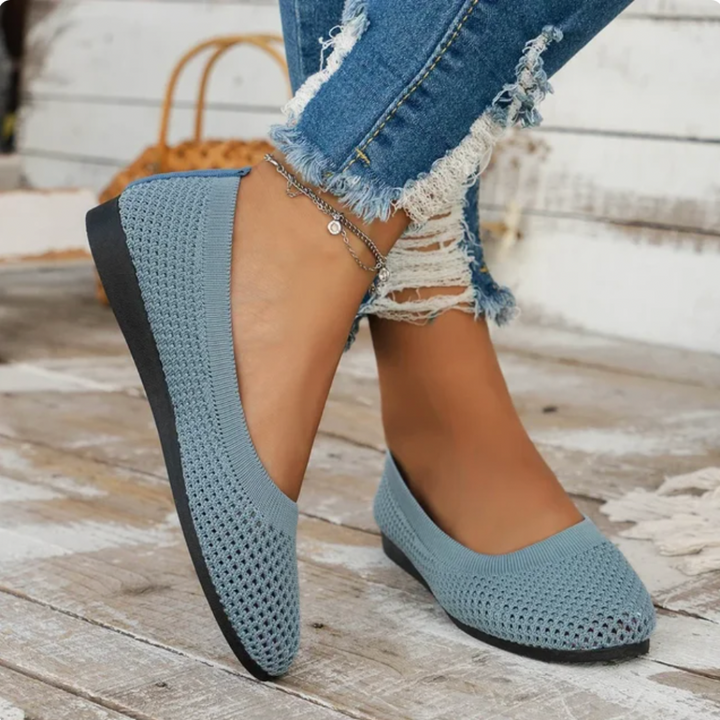 Damen ergonomische Ballerinas für ganztägigen Komfort & Eleganz. Bequeme flache Schuhe für Freizeit & Alltag.