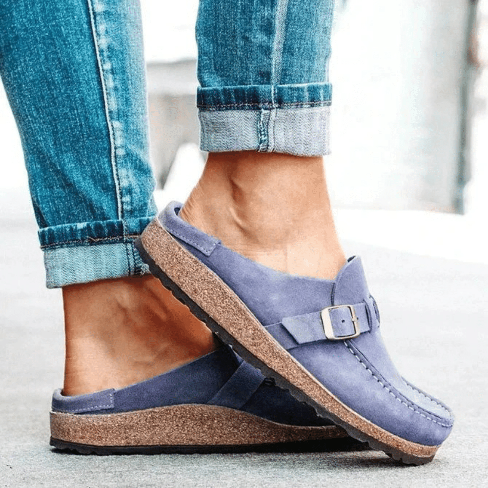 Ergonomische Damen Sandalen, stilvoll & bequem, mit Fußgewölbestütze für gesunde Füße. Perfekte Alltagsschuhe.