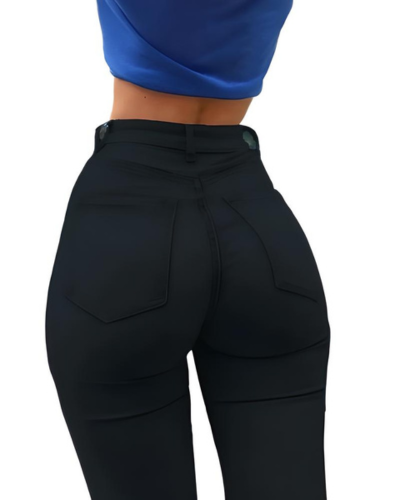 Stylische High-Waist Shaping Jeans für Damen in Blau, betont die Figur & bietet Komfort. Perfekt für Fashion-Looks.