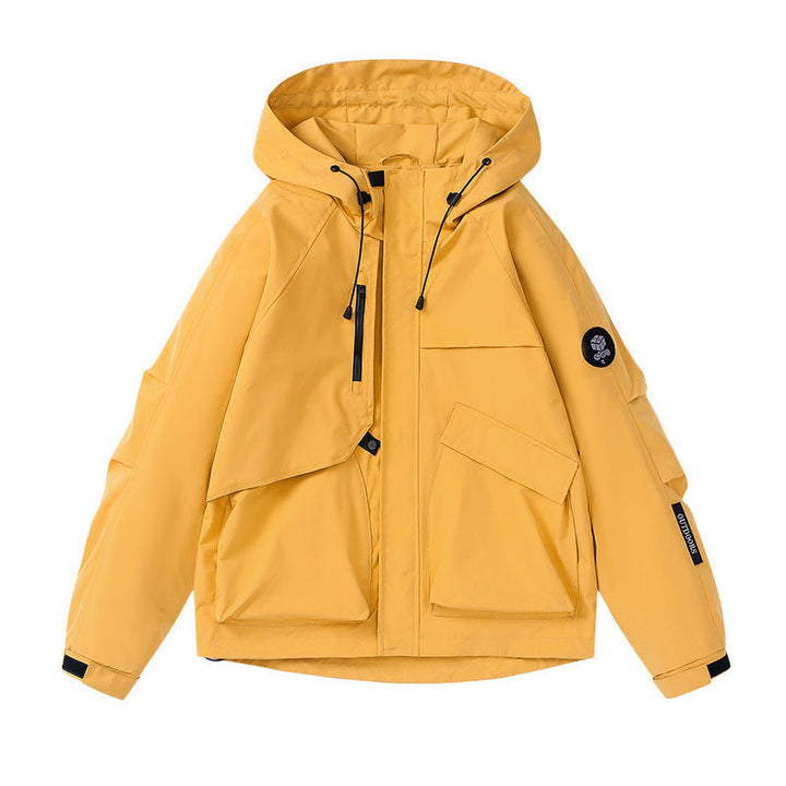 Damen Funktions Outdoor-Jacke mit Kapuze in Blau, wetterfest & atmungsaktiv, ideal für Wandern und Freizeit.