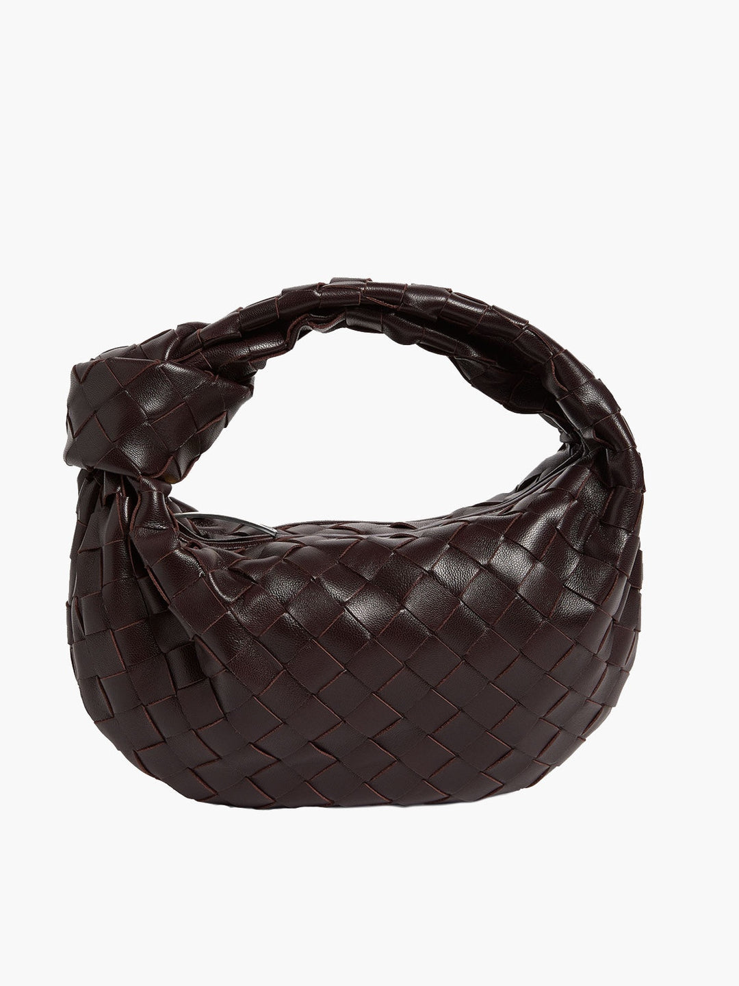 Elegante Damen-Handtasche in Metallic-Optik, geflochten, auch als stilvolle Clutch nutzbar.