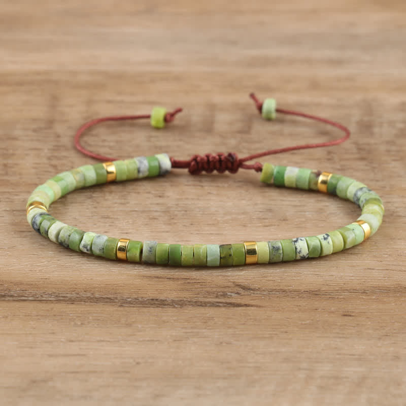 Handgemachtes Damenarmband: geflochten mit 2,4 mm Rauchquarz Naturstein-Perlen, transparent.