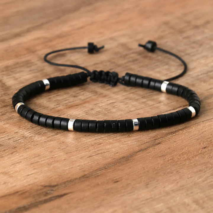 Damen geflochtenes Armband mit 2,4 mm grünem Jaspis Naturstein-Perlen, erfrischend.