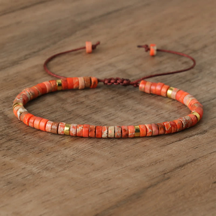 Handgemachtes Damenarmband: geflochten mit 2,4 mm Dendritenachat Naturstein-Perlen, einzigartig.