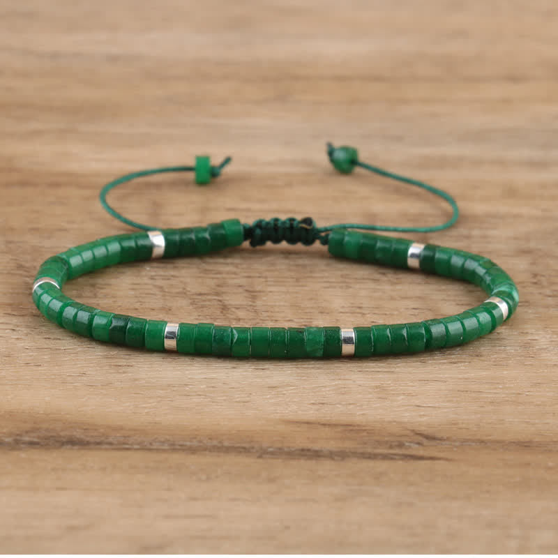 Damen geflochtenes Armband mit 2,4 mm Lava Naturstein-Perlen, schwarz, verstellbar, handgemacht.