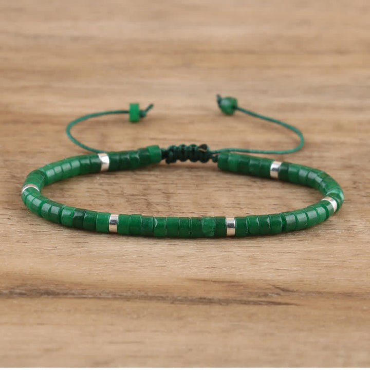 Damen geflochtenes Armband mit 2,4 mm Lava Naturstein-Perlen, schwarz, verstellbar, handgemacht.