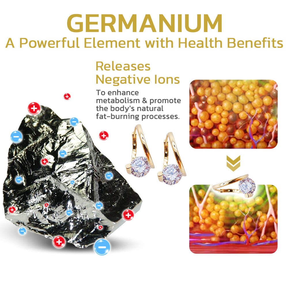 Damen-Germanium-Ohrringe, fördern Lymphdrainage, Entgiftung & natürliches Wohlbefinden effektiv.