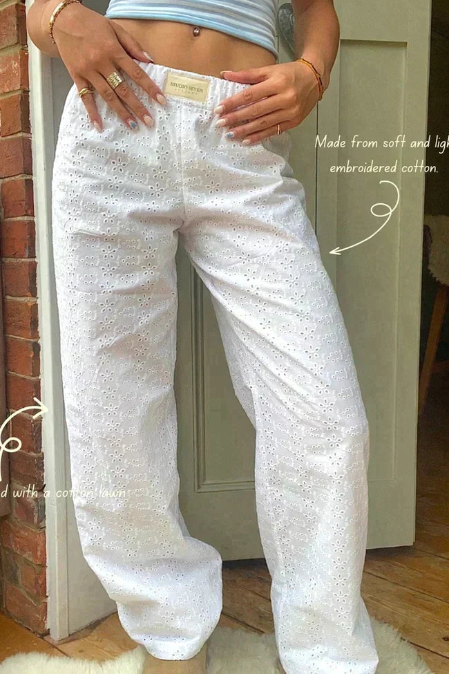 Bequeme Damen Gestreifte Hose mit T-Shirt; lockere Passform & elastischer Bund für alltäglichen Komfort.