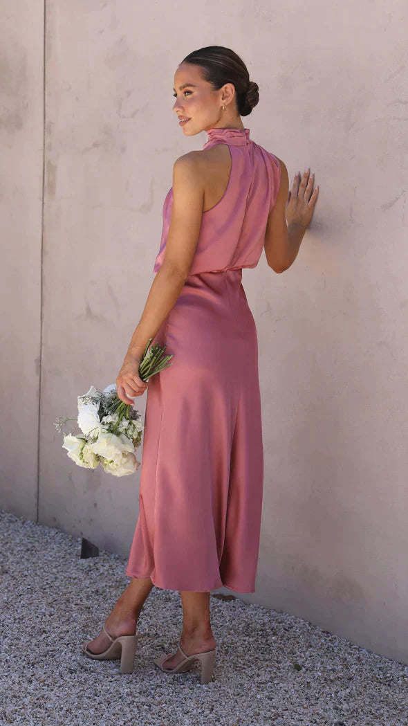 Festliches Glitzer-Maxikleid, ärmellos, geometrisches Muster, langes Abendkleid für Party & Eleganz.