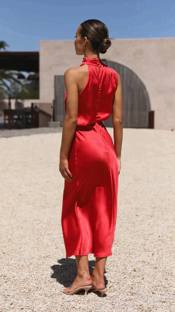 Damen Maxikleid glänzend, elegant, langes Abendkleid, Slim Fit, mit Patchwork, für besondere Anlässe.