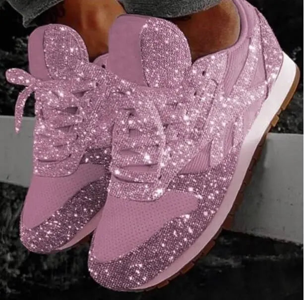 Trendige Damen Glitzerschuhe mit Pailletten, perfekt als modische Freizeitschuhe, bequem & stylisch.