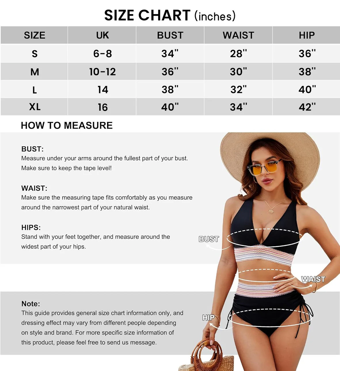 Damen Bikini Set mit hoher Taille, Push-up und Bauchkontrolle für den Strandurlaub.