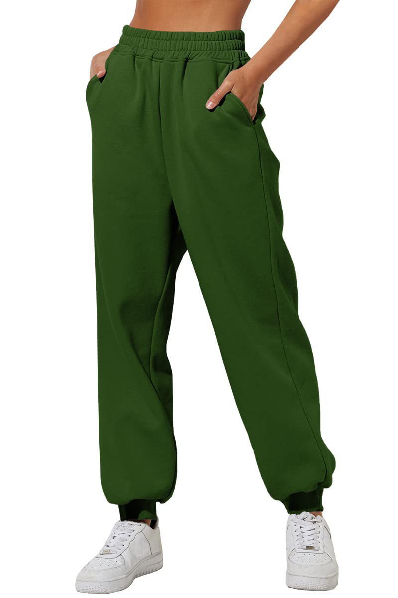 Weiche Damen High-Waist Sweatpants, Loose Fit, ideal für entspannte Wochenenden & gemütliche Abende.