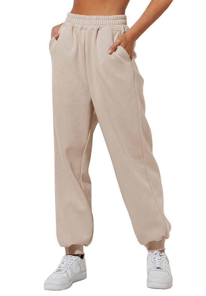 Bequeme Damen Jogginghose mit High-Waist, Loose Fit, für einen lässigen und trendigen Auftritt.