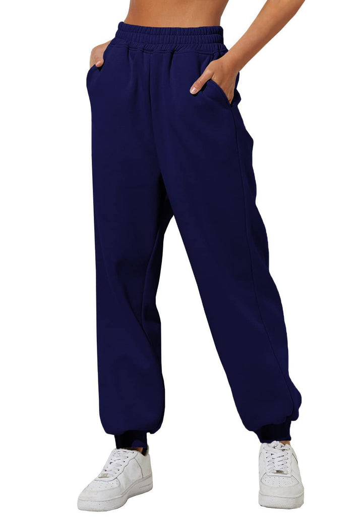 Stilvolle Damenmode: High-Waist Jogginghose, Loose Fit, bequem & vielseitig für jeden Anlass.