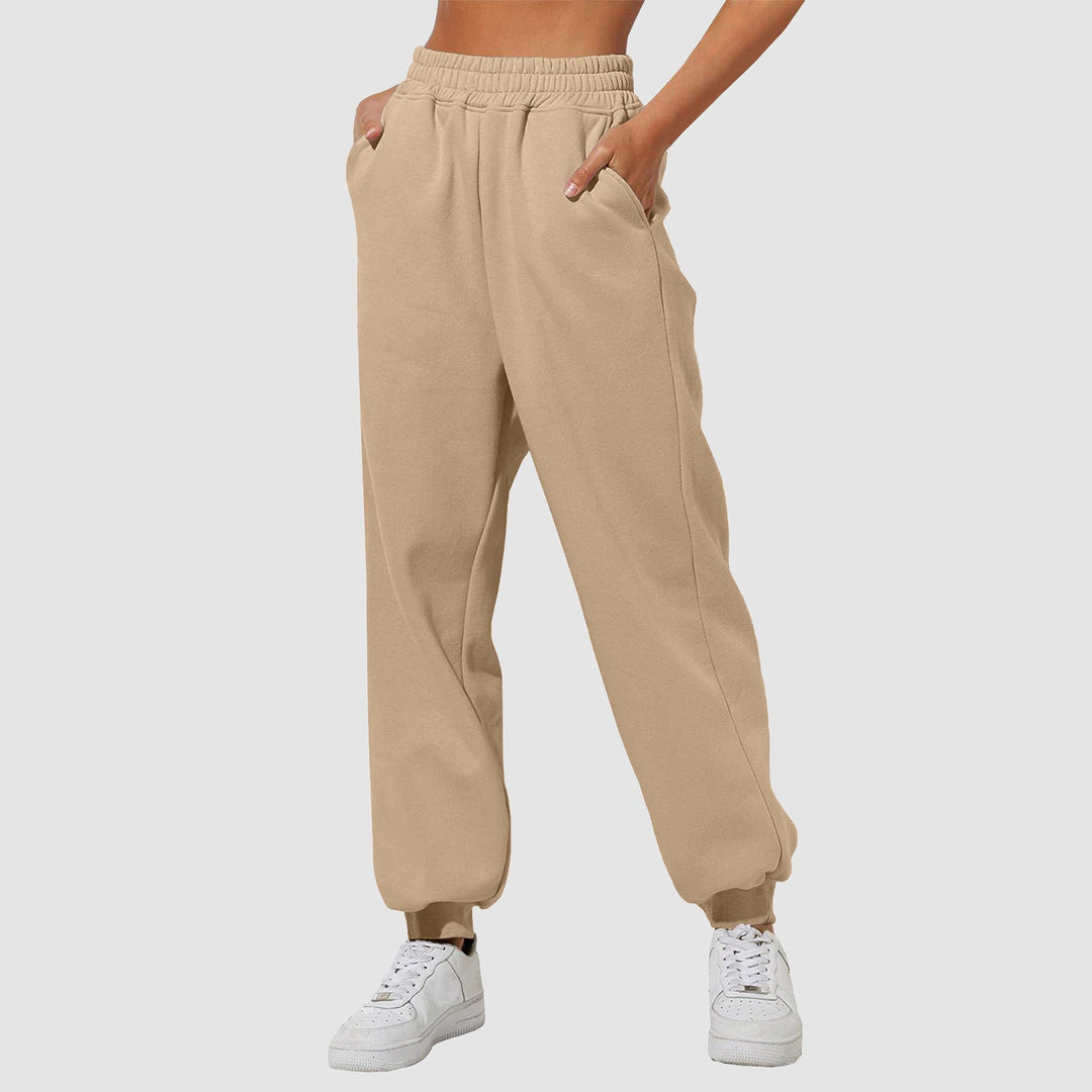 Weiche High-Waist Sweatpants für Damen, Loose Fit, ultimativer Komfort für entspannte Momente.