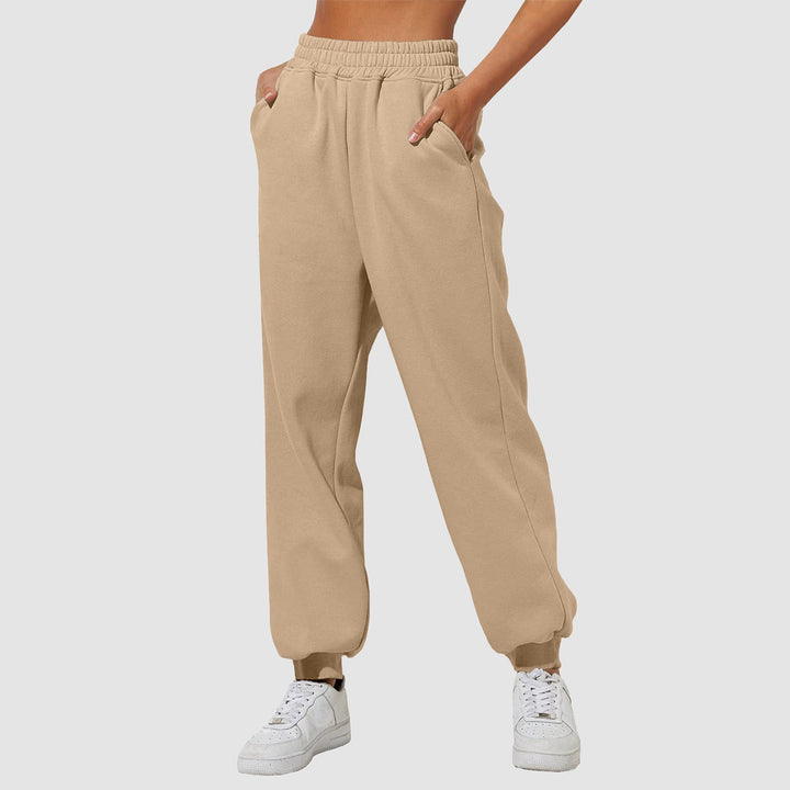 Weiche High-Waist Sweatpants für Damen, Loose Fit, ultimativer Komfort für entspannte Momente.