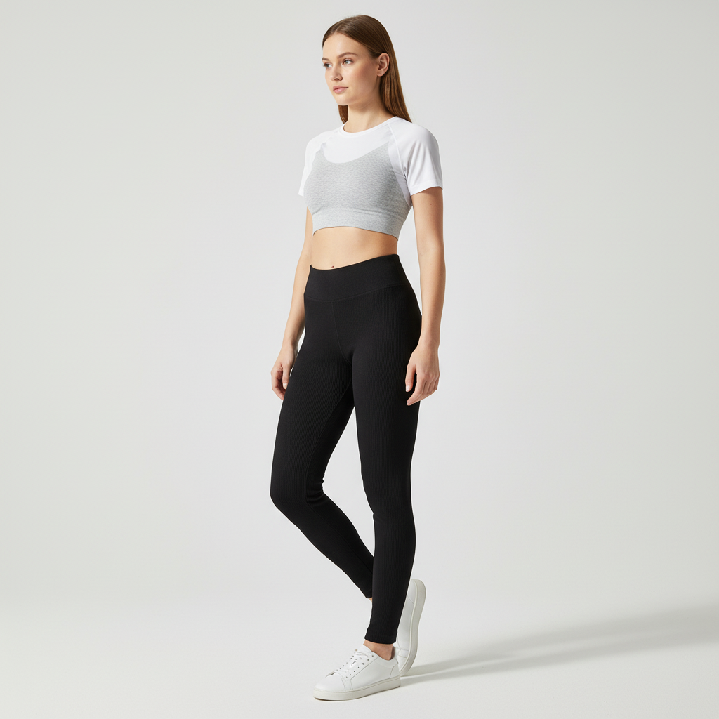 Damen Sportleggings, hoch tailliert, dehnbar, volle Bewegungsfreiheit für dynamische Workouts. Lila.