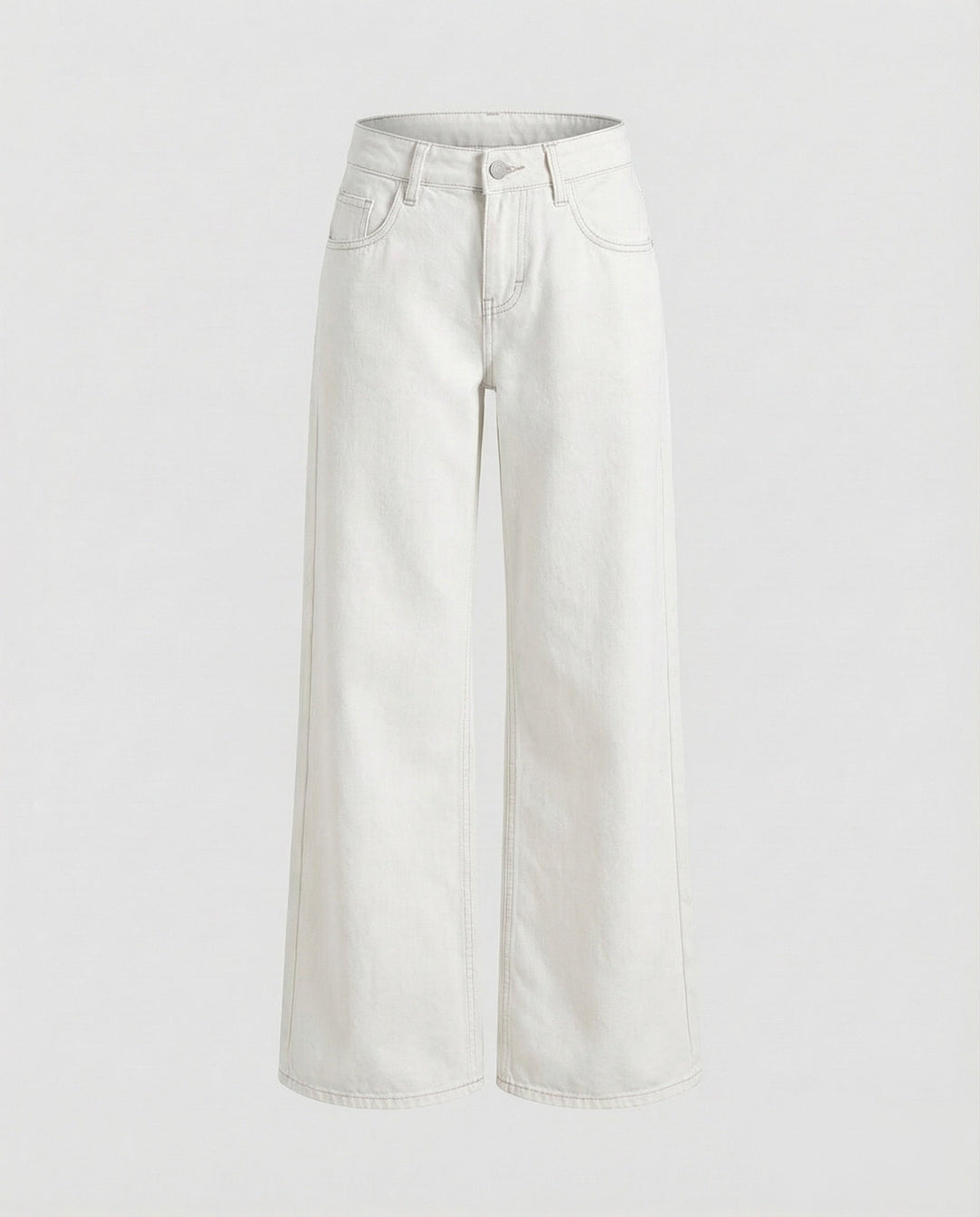 Blaue Damenjeans, gerader Schnitt, niedrige Bundhöhe. Lässiger Stil, komfortable Jeanshose für den Alltag.