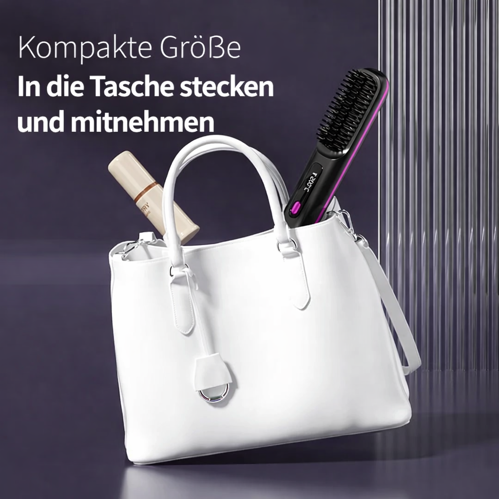 Damen Haarglätteisen: kabellos, Keramik-Ionen-Technologie für glattes, glänzendes Haar & effektiven Anti-Frizz-Schutz.