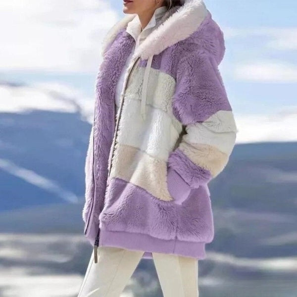 Freizeit-Kapuzenjacke Damen, Midlänge, vielseitig und warm für Übergang & Winter.