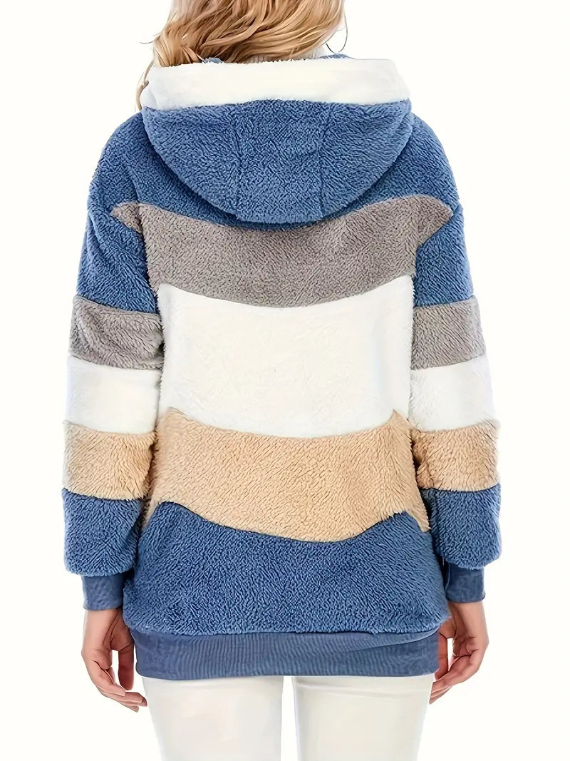 Elegante Damen Kapuzenjacke, mittellang, warmer Begleiter für kalte Tage. Freizeit & Winter.