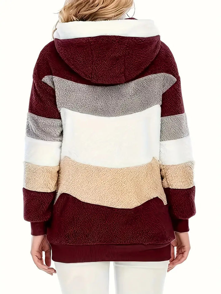 Bequeme Damen Winterjacke Layla, Kapuzenjacke Midlänge, kuschelig warm & modisch.