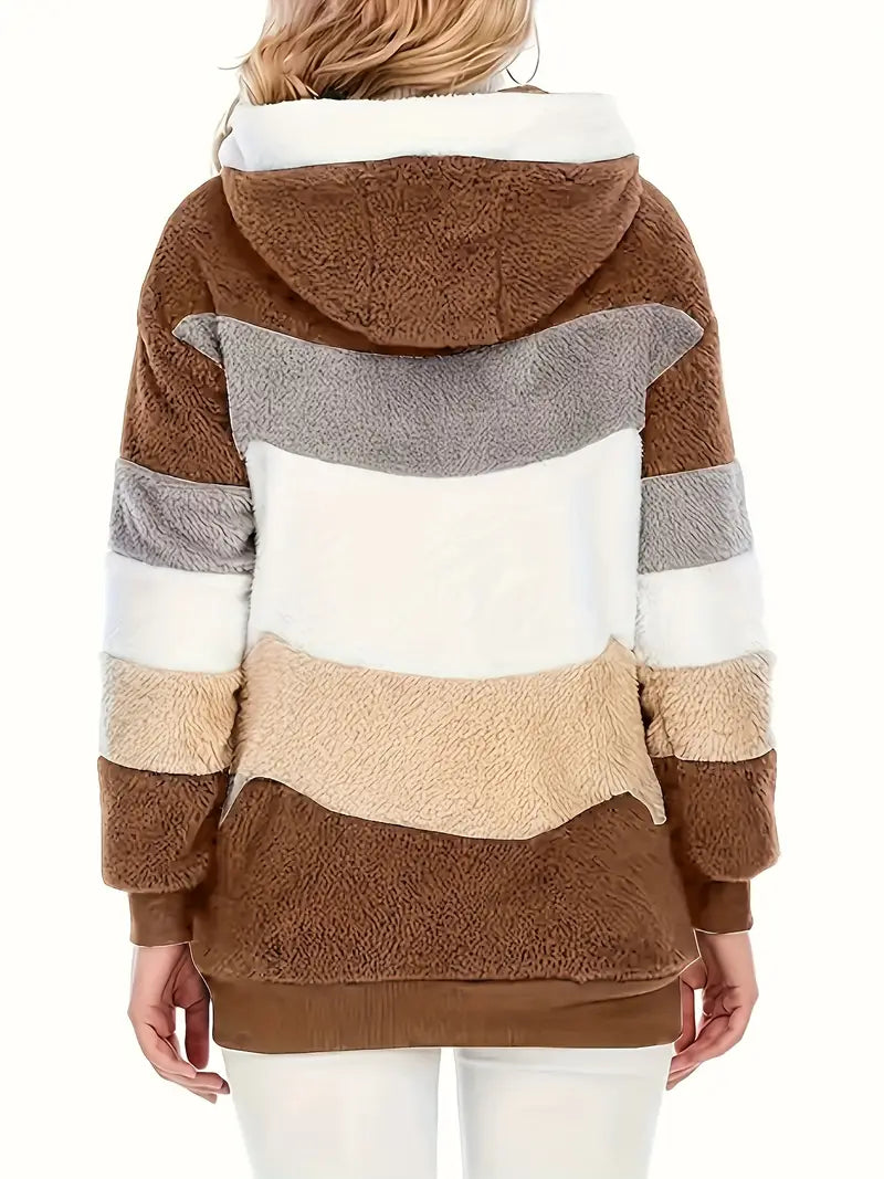 Kuschelige Midlänge Damen Kapuzenjacke, ideale Winterjacke für Eleganz & Wärme.