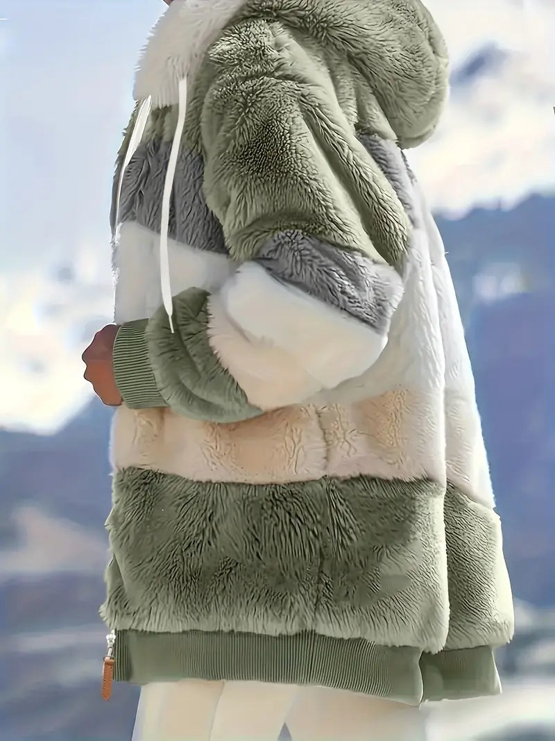 Midlänge Damen Kapuzenjacke, elegante und warme Winterjacke für diverse Anlässe.