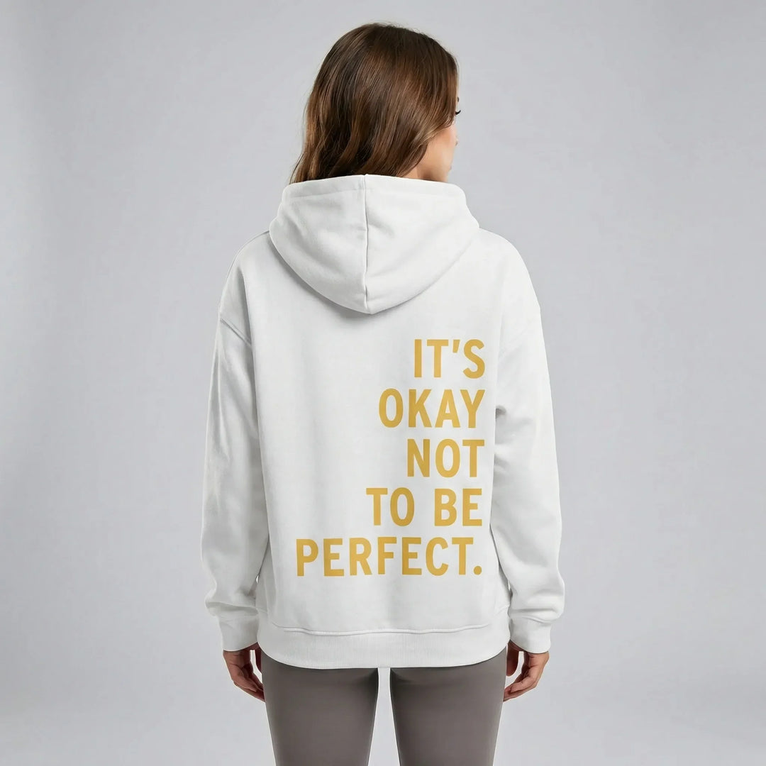 Damen Hoodie mit Statement-Print, Regular Fit, weich und warm, perfekt für kühle Tage.