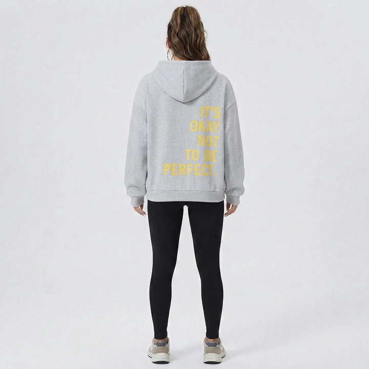 Zeitloser Damen Kapuzenpullover Regular Fit mit aussagekräftigem Statement-Print, immer im Trend.