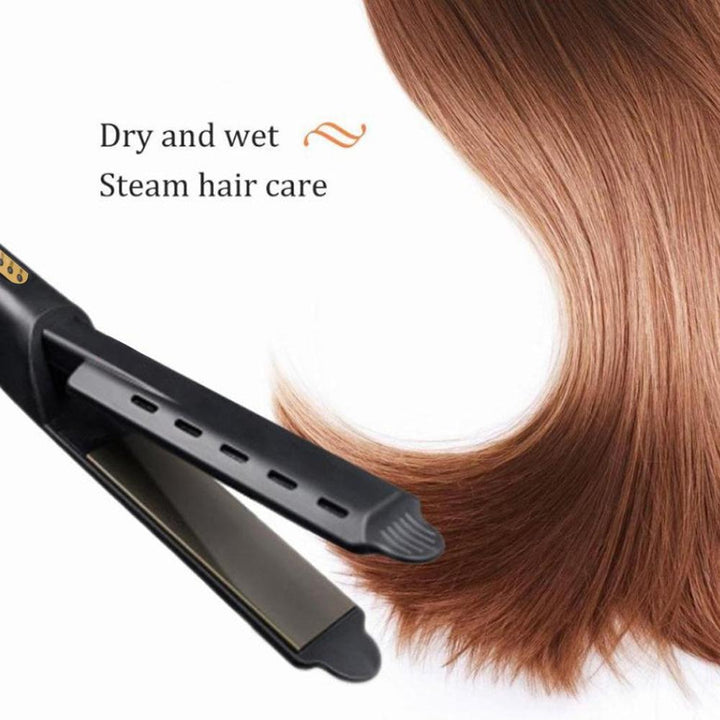 Professioneller Haarglätter mit Keramik-Turmalin-Platten und Ionen-Technologie für gesundes Styling.